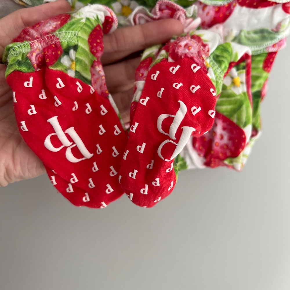 Posh Peanut Strawberry Newborn Footie - Picture 5 of 5